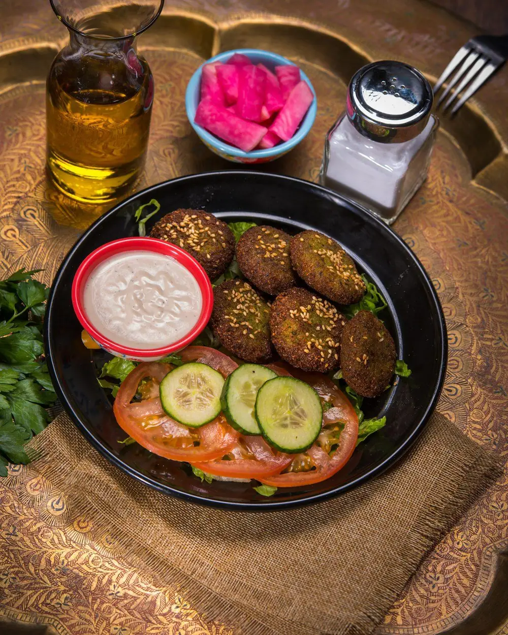 Fresh house-made falafel plate — Little Chef