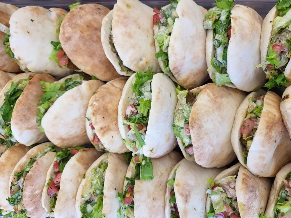 Falafel sandwich with fresh vegetables — Little Chef